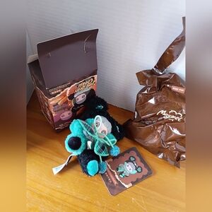 New Maymei Tiny Bear Cookie Plush Pendant Keychain - Mint Chocolate